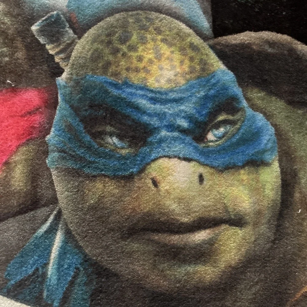 2014 RARE Nickelodeon TMNT Ninja Turtles Large Plush Throw Blanket 50